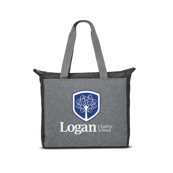16" x 15.75" tote bag with a zippered main compartment, carry... from ASI 79530 Prime Line