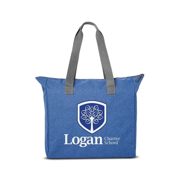 16" x 15.75" tote bag with a zippered main compartment, carry... from ASI 79530 Prime Line
