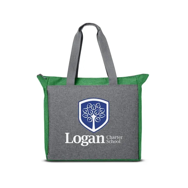 16" x 15.75" tote bag with a zippered main compartment, carry... from ASI 79530 Prime Line