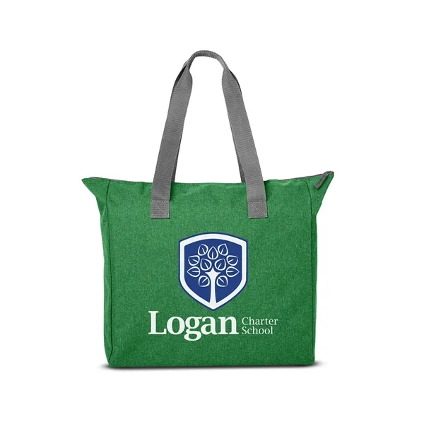 16" x 15.75" tote bag with a zippered main compartment, carry... from ASI 79530 Prime Line