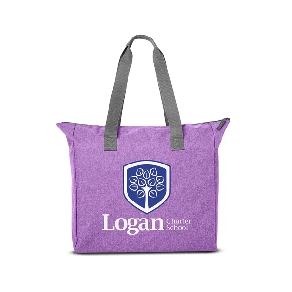 16" x 15.75" tote bag with a zippered main compartment, carry... from ASI 79530 Prime Line