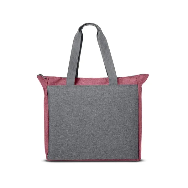 16" x 15.75" tote bag with a zippered main compartment, carry... from ASI 79530 Prime Line