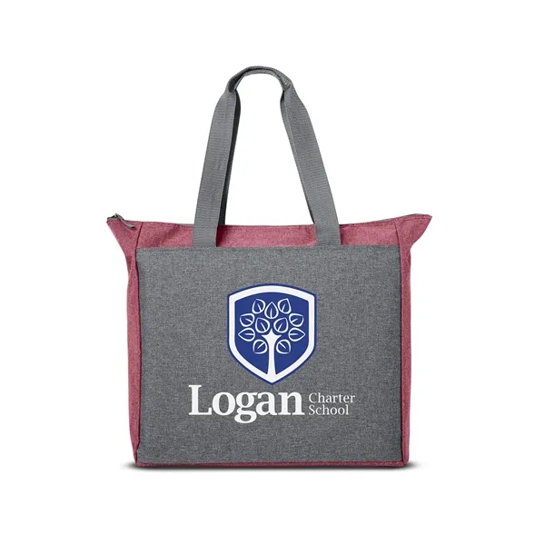 16" x 15.75" tote bag with a zippered main compartment, carry... from ASI 79530 Prime Line