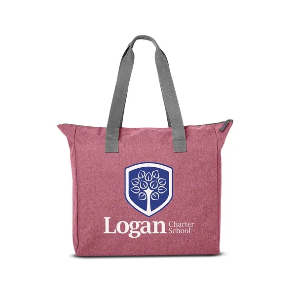 16" x 15.75" tote bag with a zippered main compartment, carry... from ASI 79530 Prime Line