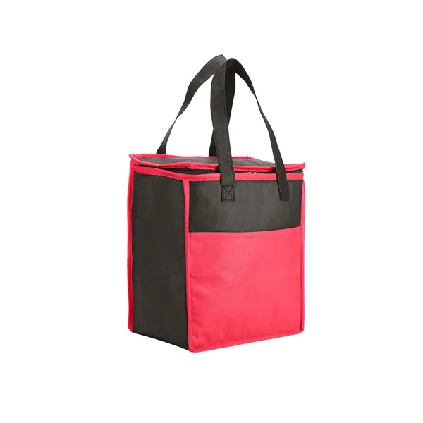 Non-woven tote bag with two-tone color design, thermal food safe aluminum... from ASI 79530 Prime Line