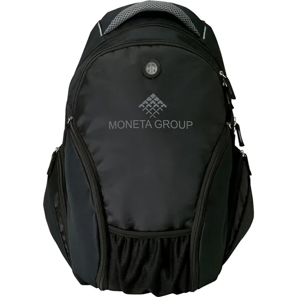 11" x 17.5" x 15" Mauro backpack with padded media pocket... from ASI 67866 Logomark/Valumark
