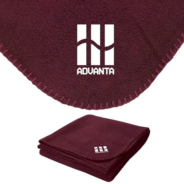 0.19" x 60" x 50" blanket made with anti-pilling fleece with... from ASI 67866 Logomark/Valumark