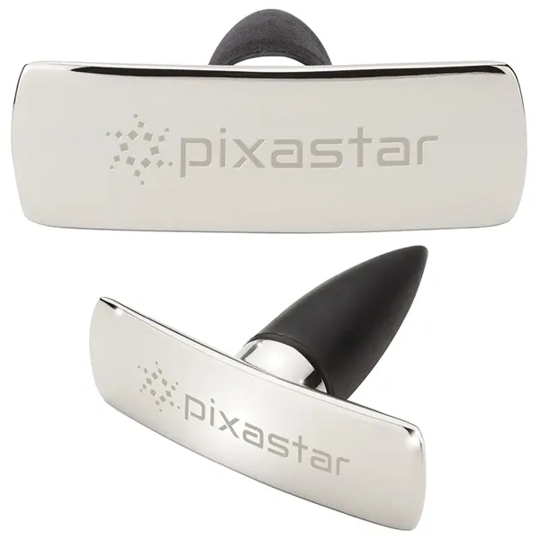 2.5" x 0.94" x 2.75" Basilieo T-shaped metal bottle stopper with... from ASI 67866 Logomark/Valumark