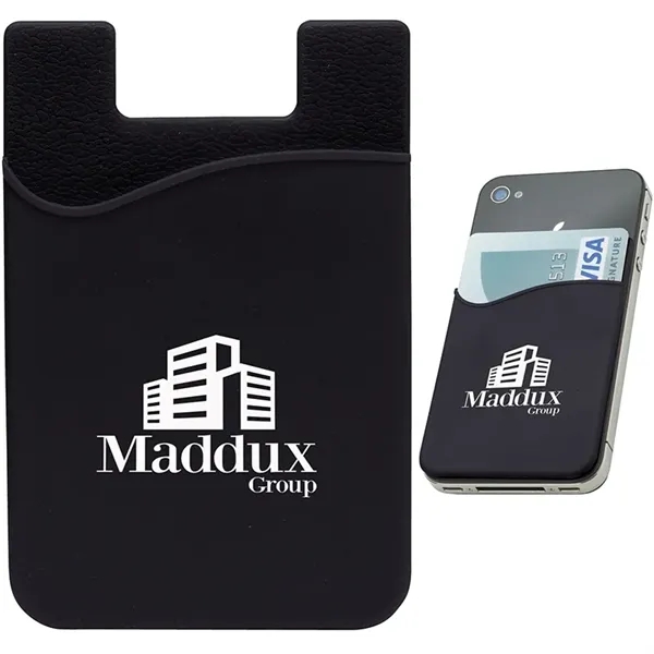 0.12" x 3.38" x 2.25" silicone cellphone wallet with adhesive back... from ASI 67866 Logomark/Valumark / Valumark™