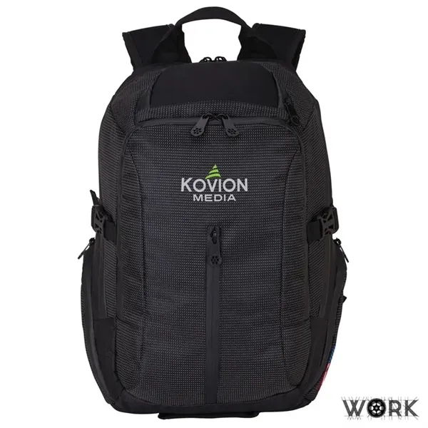 7.25" x 18.5" x 11" Work Pro II laptop backpack with... from ASI 67866 Logomark/Valumark