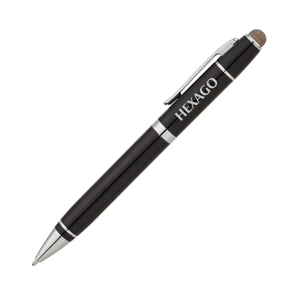 Twist action ballpoint pen with aluminum construction, chrome accents, twist tip,... from ASI 67866 Logomark/Valumark