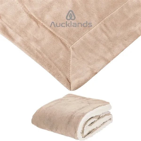 0.19" x 60" x 50" micro mink Sherpa blanket; includes vinyl... from ASI 67866 Logomark/Valumark