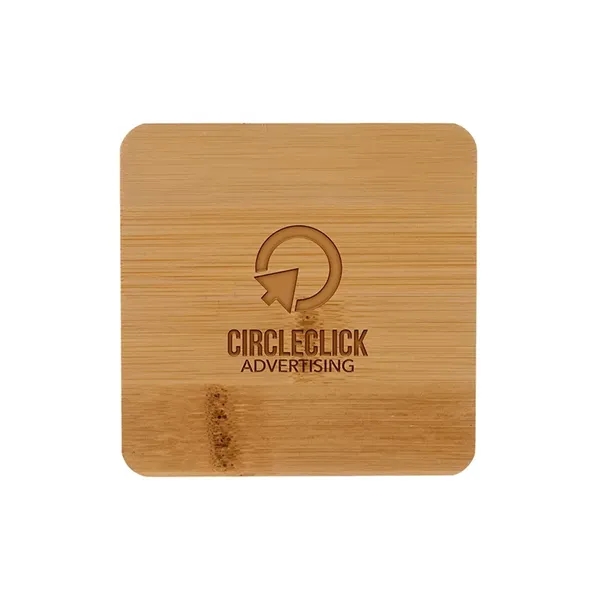 Brandon Single Bamboo Coaster... from ASI 67866 Logomark/Valumark