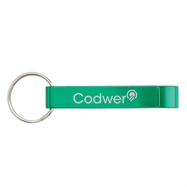 0.56" x 3.25" x 0.44" bottle opener keyring with can tab... from ASI 67866 Logomark/Valumark / Valumark™