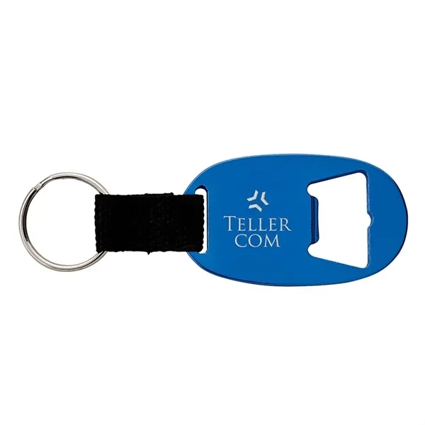 0.25" x 3.75" x 1.38" aluminum bottle opener keyring with web... from ASI 67866 Logomark/Valumark / Valumark™