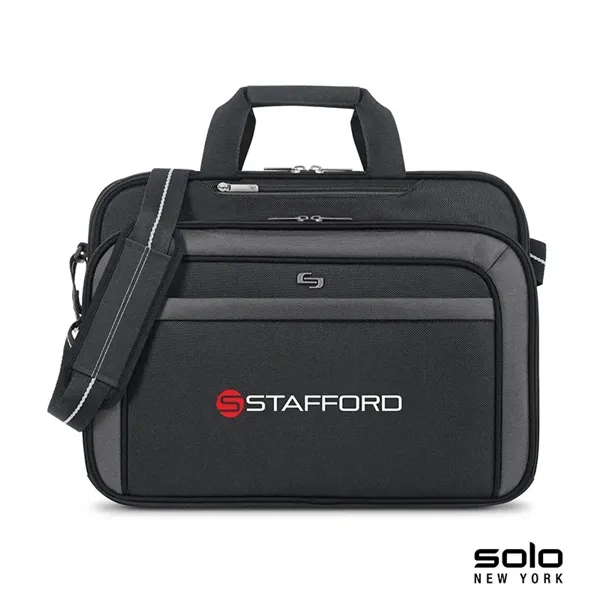 4.5" x 12.75" x 16.5" Solo Empire briefcase; includes 17" laptop... from ASI 67866 Logomark/Valumark