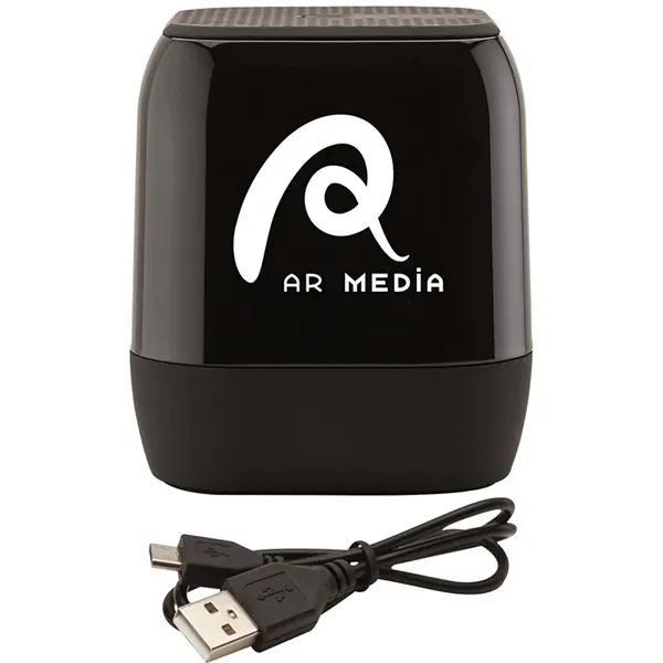 Bluetooth speaker with 30 ft. range; includes micro-USB charger and charges... from ASI 67866 Logomark/Valumark