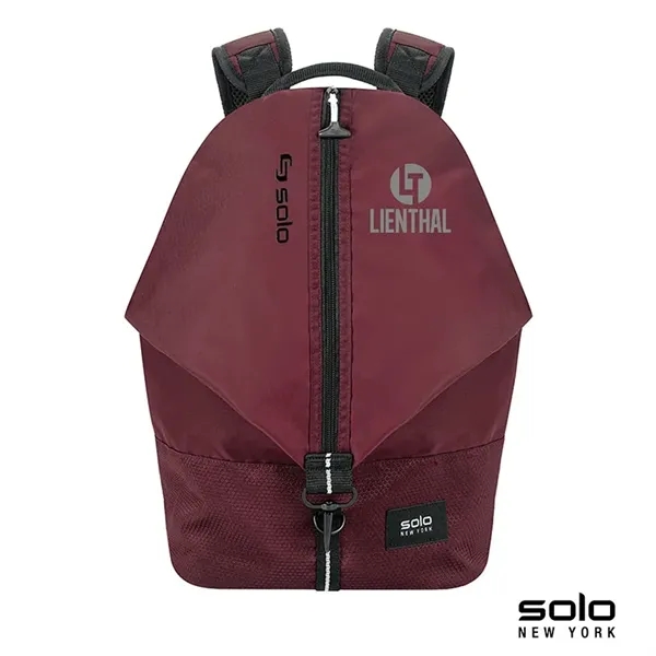 6" x 17" x 10.5" Solo Peak backpack with padded compartment... from ASI 67866 Logomark/Valumark