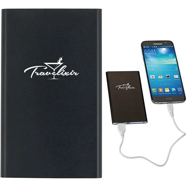 0.38" x 4.5" x 2.69" Epsilon mobile power bank with 4000mAh... from ASI 67866 Logomark/Valumark