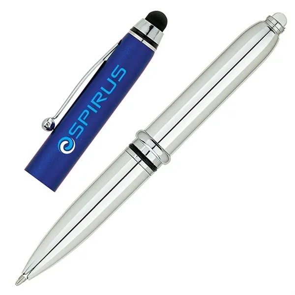 3-in-1 cap-off ballpoint pen with colored cap, chrome barrel and trims,... from ASI 67866 Logomark/Valumark / Valumark™
