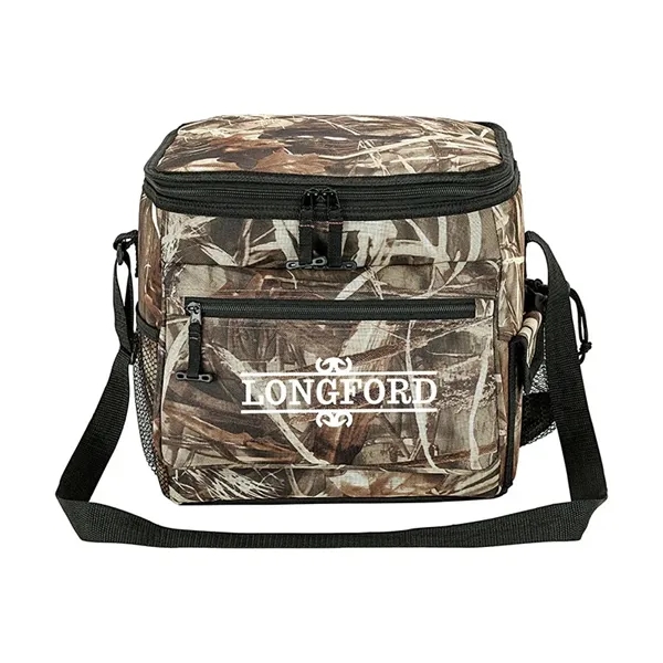 8.5" x 11.5" x 11" Huntington 24-can camo cooler with heat-sealed... from ASI 67866 Logomark/Valumark / Valumark™