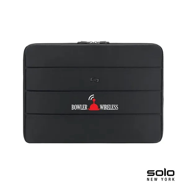 Laptop sleeve made with neoprene with a fleece lining and fits... from ASI 67866 Logomark/Valumark