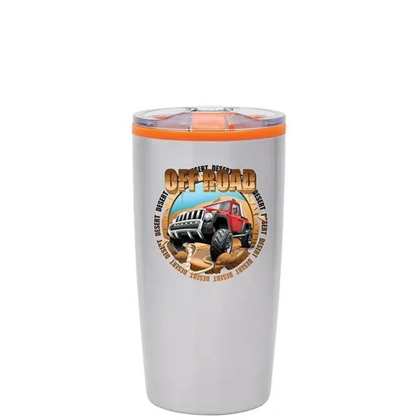3.44" x 6.88" x 3.69" Outback 20-ounce double-wall stainless steel tumbler... from ASI 67866 Logomark/Valumark / Valumark™