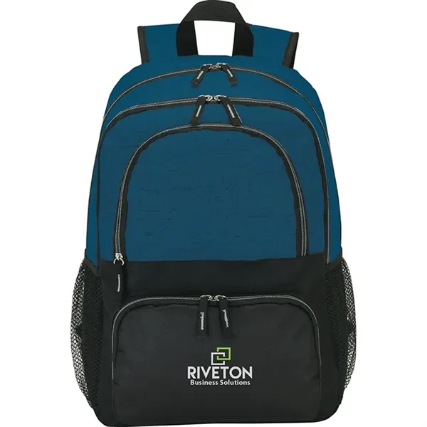 5.75" x 17.25" x 13" Alabama laptop backpack; includes wide gusseted... from ASI 67866 Logomark/Valumark