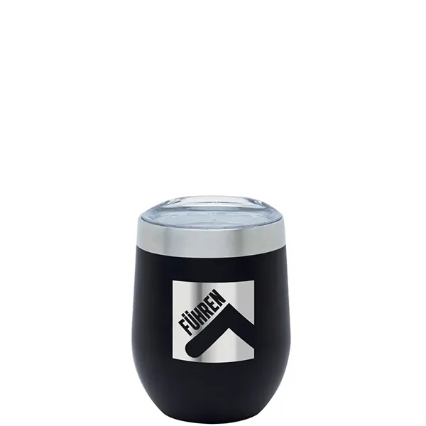 3.25" x 4.5" x 3.12" Brisbane 12-ounce stainless steel wine tumbler... from ASI 67866 Logomark/Valumark
