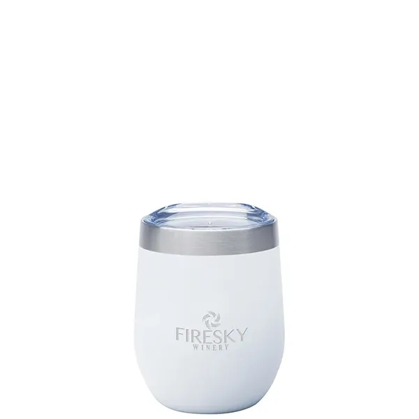 3.25" x 4.5" x 3.12" Brisbane 12-ounce stainless steel wine tumbler... from ASI 67866 Logomark/Valumark