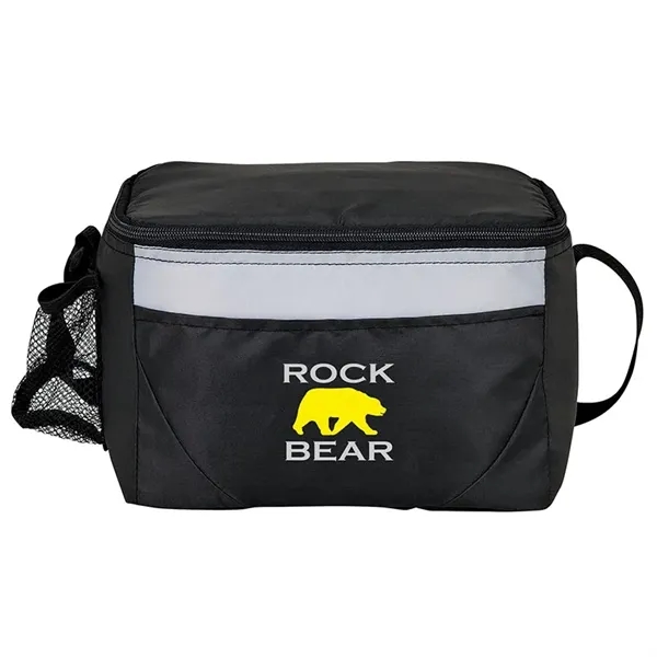 Lunch bag and cooler with 6-can zipper compartment, side mesh pocket,... from ASI 67866 Logomark/Valumark