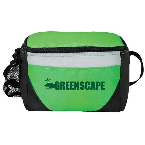Lunch bag and cooler with 6-can zipper compartment, side mesh pocket,... from ASI 67866 Logomark/Valumark