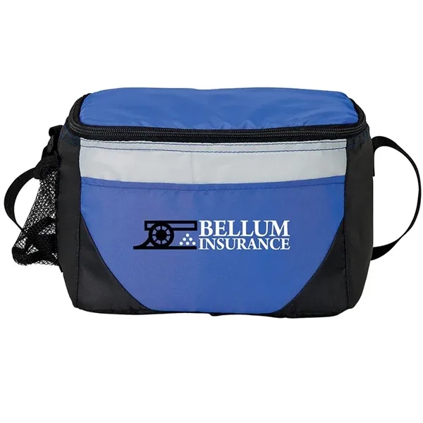 Lunch bag and cooler with 6-can zipper compartment, side mesh pocket,... from ASI 67866 Logomark/Valumark