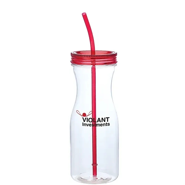 3.5" x 9" x 3.5" carafe-style Tritan™ single-walled tumbler with AS... from ASI 67866 Logomark/Valumark / Valumark™