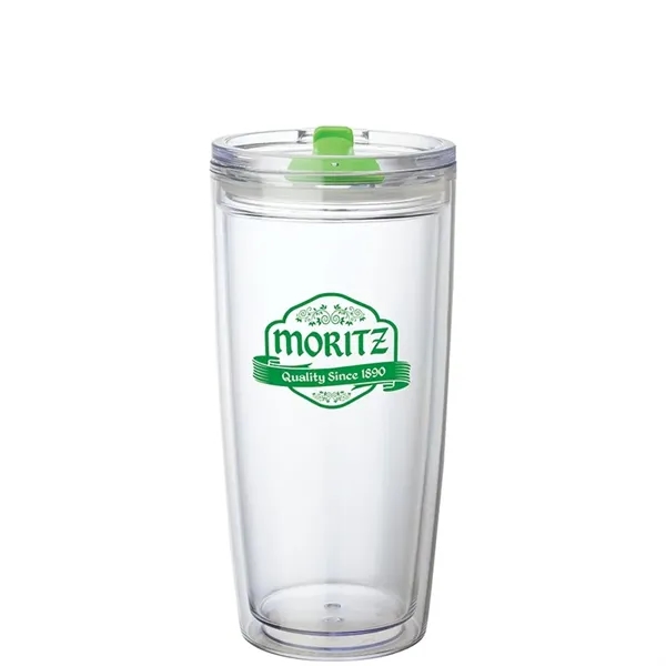 3.5" x 7.38" x 3.62" Passion 22-ounce AS plastic double-wall tumbler... from ASI 67866 Logomark/Valumark / Valumark™