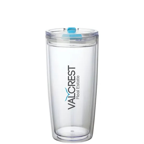 3.5" x 7.38" x 3.62" Passion 22-ounce AS plastic double-wall tumbler... from ASI 67866 Logomark/Valumark / Valumark™