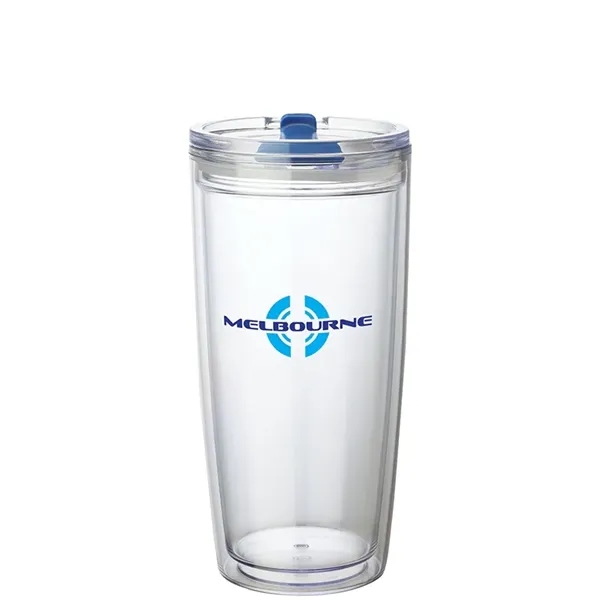 3.5" x 7.38" x 3.62" Passion 22-ounce AS plastic double-wall tumbler... from ASI 67866 Logomark/Valumark / Valumark™