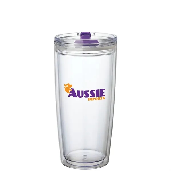 3.5" x 7.38" x 3.62" Passion 22-ounce AS plastic double-wall tumbler... from ASI 67866 Logomark/Valumark / Valumark™