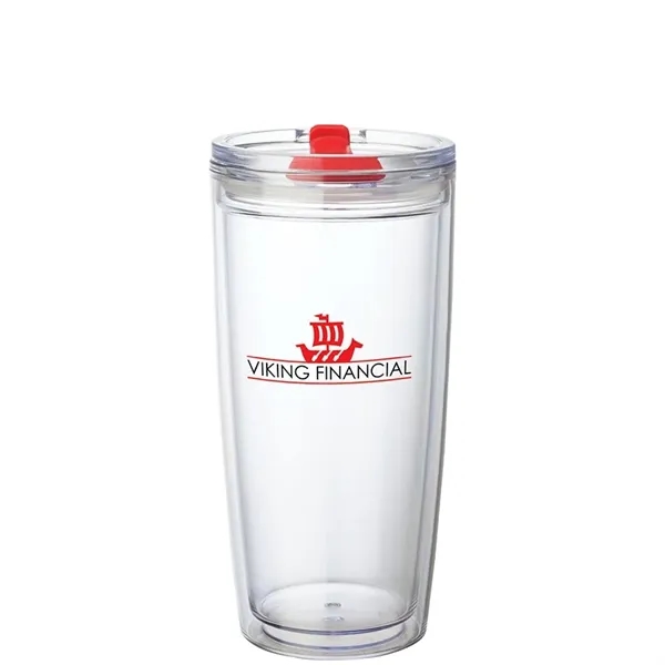 3.5" x 7.38" x 3.62" Passion 22-ounce AS plastic double-wall tumbler... from ASI 67866 Logomark/Valumark / Valumark™