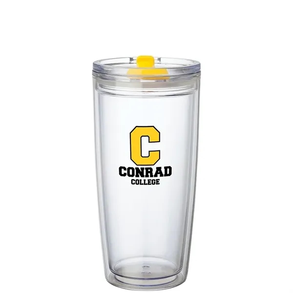 3.5" x 7.38" x 3.62" Passion 22-ounce AS plastic double-wall tumbler... from ASI 67866 Logomark/Valumark / Valumark™