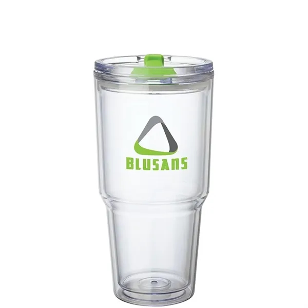 3.88" x 7.88" x 4.12" Desire 26-oz. AS plastic double-wall tumbler... from ASI 67866 Logomark/Valumark / Valumark™