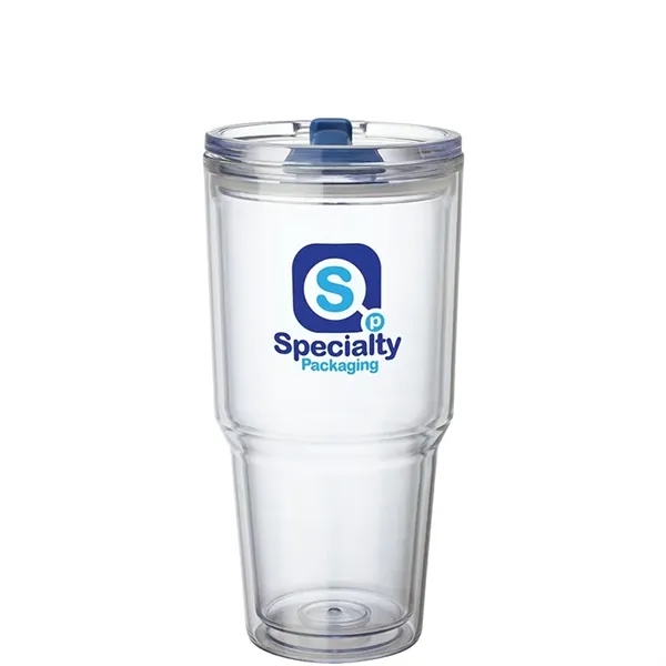 3.88" x 7.88" x 4.12" Desire 26-oz. AS plastic double-wall tumbler... from ASI 67866 Logomark/Valumark / Valumark™