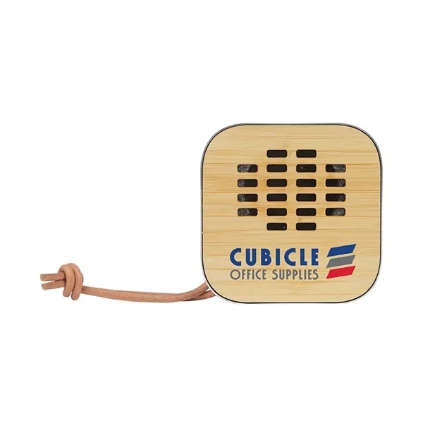 Asher 3W Recycled Aluminum / Bamboo Wireless Speaker... from ASI 67866 Logomark/Valumark
