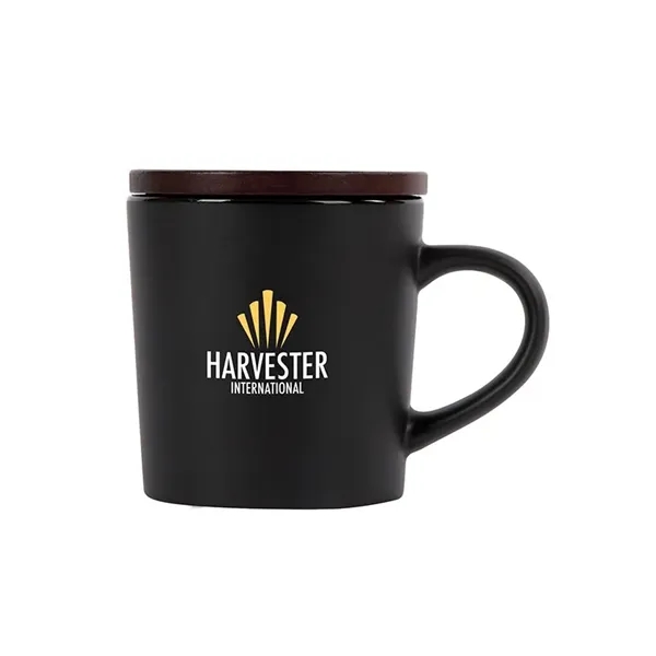 Copenhagen 16 oz. Ceramic Mug w/ Wood Lid... from ASI 67866 Logomark/Valumark