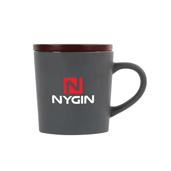 Copenhagen 16 oz. Ceramic Mug w/ Wood Lid... from ASI 67866 Logomark/Valumark