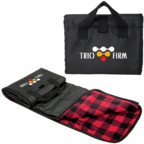 0.25" x 60" x 50" picnic blanket; includes two pockets, hook... from ASI 67866 Logomark/Valumark