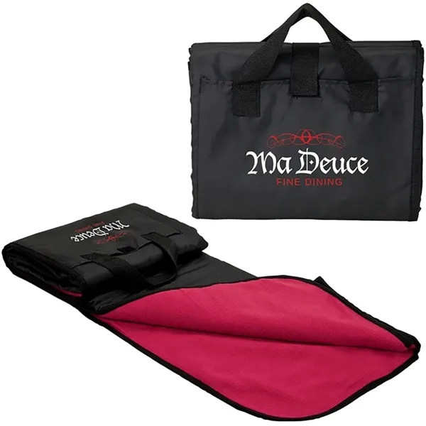 0.25" x 60" x 50" picnic blanket; includes two pockets, hook... from ASI 67866 Logomark/Valumark