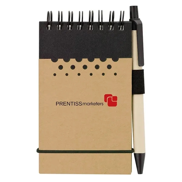Mini hardcover jotter with dot design and matching paper pen.... from ASI 67866 Logomark/Valumark / Valumark™