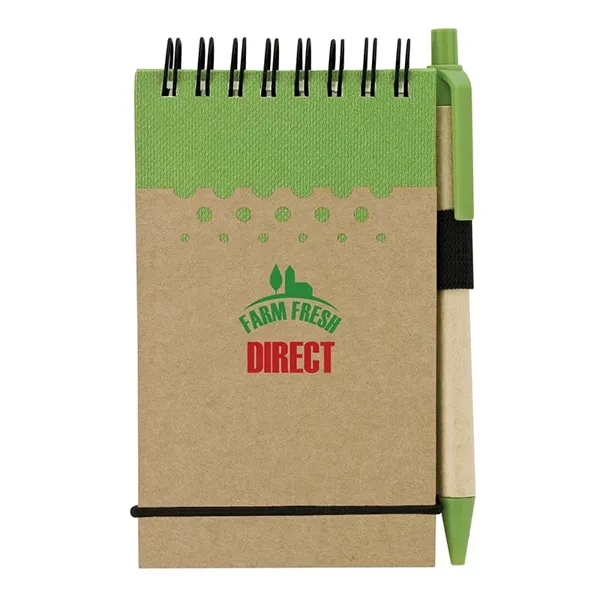 Mini hardcover jotter with dot design and matching paper pen.... from ASI 67866 Logomark/Valumark / Valumark™