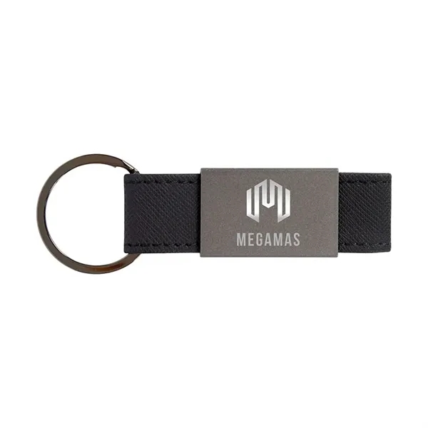 Boyd Aluminum & Leatherette Keyring... from ASI 67866 Logomark/Valumark